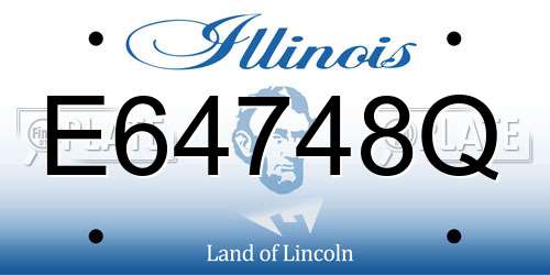 E64748Q Illinois License Plate