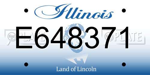 E648371 Illinois License Plate