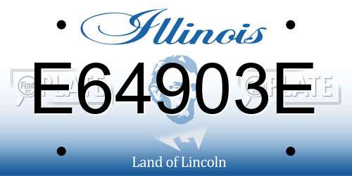 E64903E Illinois License Plate