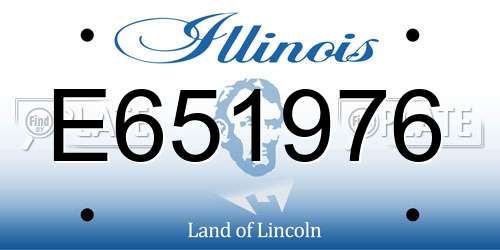E651976 Illinois License Plate