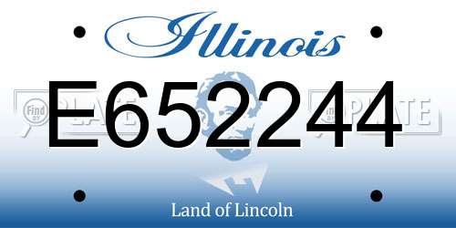 E652244 Illinois License Plate