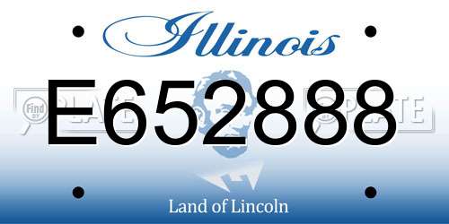 E652888 Illinois License Plate