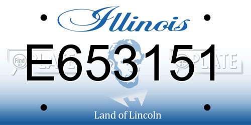 E653151 Illinois License Plate