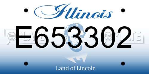 E653302 Illinois License Plate