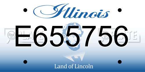 E655756 Illinois License Plate