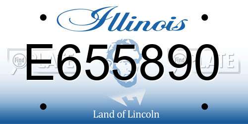 E655890 Illinois License Plate