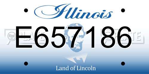 E657186 Illinois License Plate