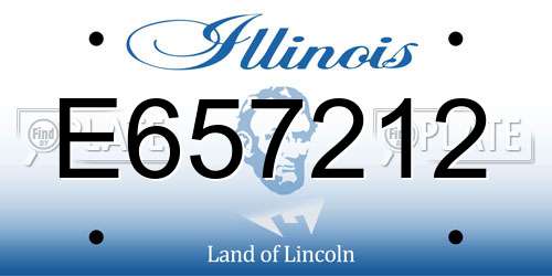 E657212 Illinois License Plate