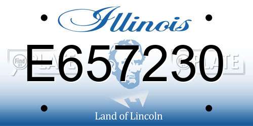 E657230 Illinois License Plate