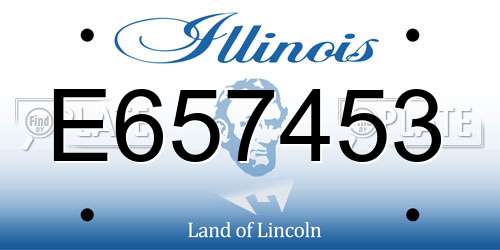 E657453 Illinois License Plate