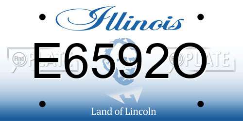 E6592O Illinois License Plate
