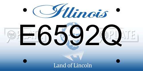 E6592Q Illinois License Plate
