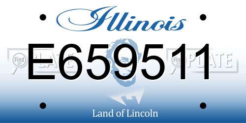 E659511 Illinois License Plate