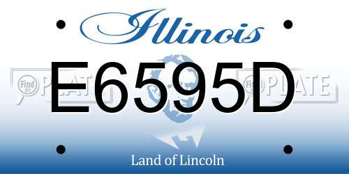 E6595D Illinois License Plate