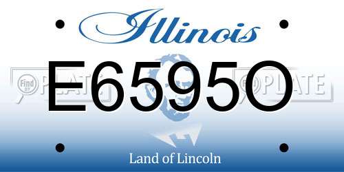 E6595O Illinois License Plate