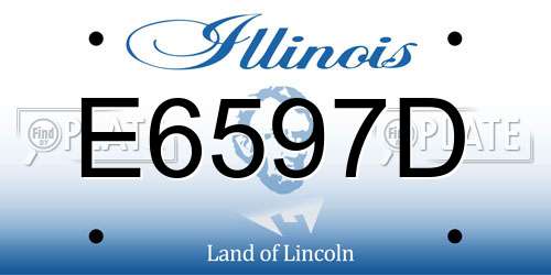 E6597D Illinois License Plate