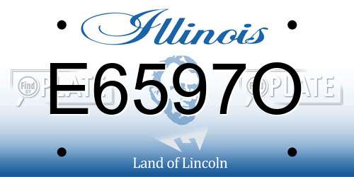 E6597O Illinois License Plate