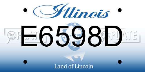 E6598D Illinois License Plate