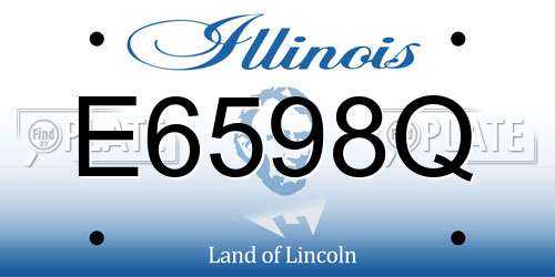 E6598Q Illinois License Plate