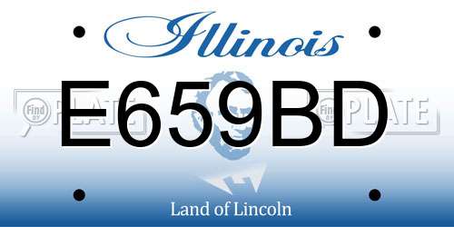 E659BD Illinois License Plate