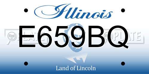 E659BQ Illinois License Plate