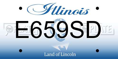 E659SD Illinois License Plate