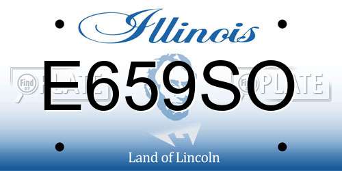 E659SO Illinois License Plate