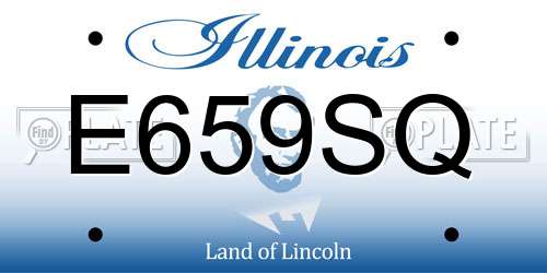 E659SQ Illinois License Plate