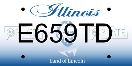 E659TD Illinois License Plate