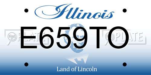 E659TO Illinois License Plate