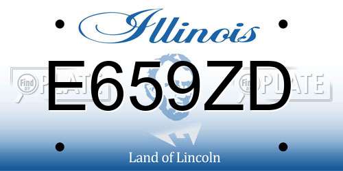 E659ZD Illinois License Plate