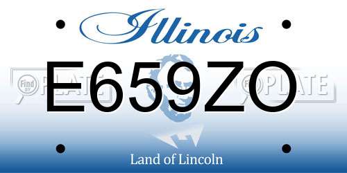 E659ZO Illinois License Plate