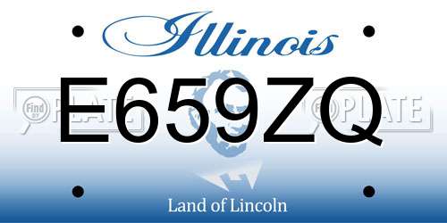 E659ZQ Illinois License Plate
