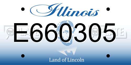 E660305 Illinois License Plate