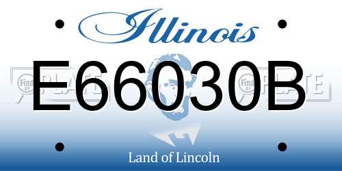 E66030B Illinois License Plate