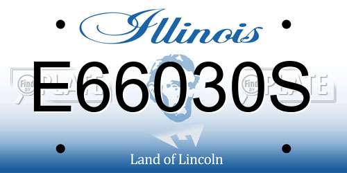 E66030S Illinois License Plate