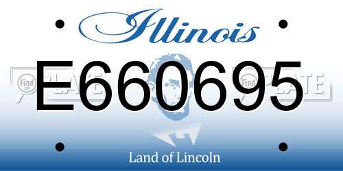 E660695 Illinois License Plate