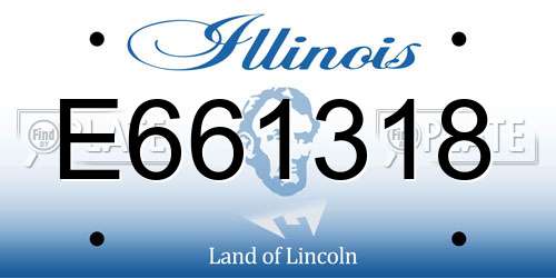 E661318 Illinois License Plate