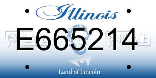 E665214 Illinois License Plate