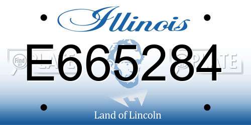 E665284 Illinois License Plate