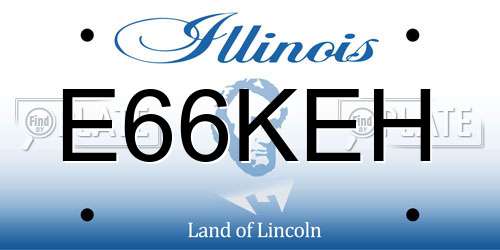 E66KEH Illinois License Plate