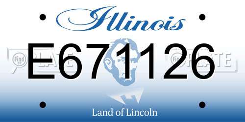 E671126 Illinois License Plate