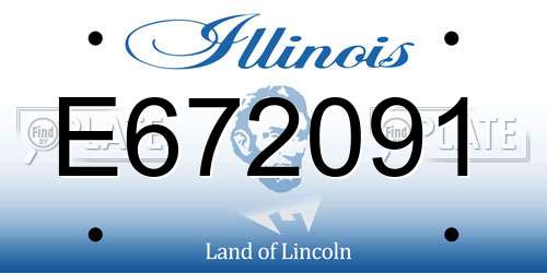 E672091 Illinois License Plate