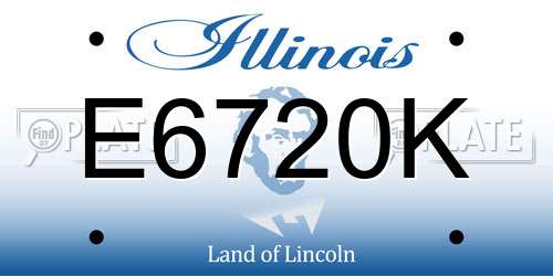 E6720K Illinois License Plate