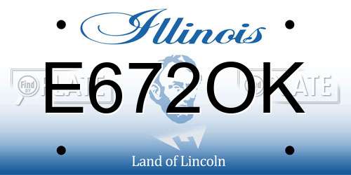 E672OK Illinois License Plate