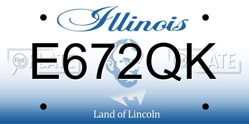 E672QK Illinois License Plate