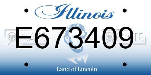 E673409 Illinois License Plate
