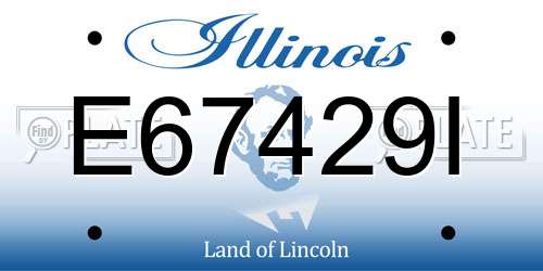 E67429I Illinois License Plate
