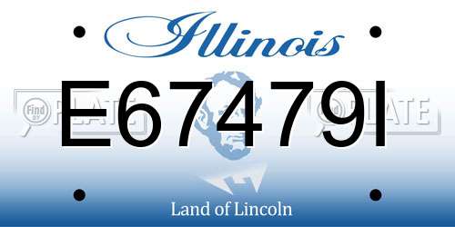 E67479I Illinois License Plate
