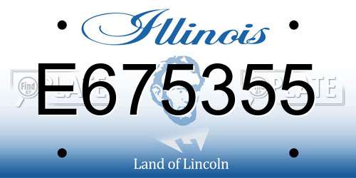 E675355 Illinois License Plate